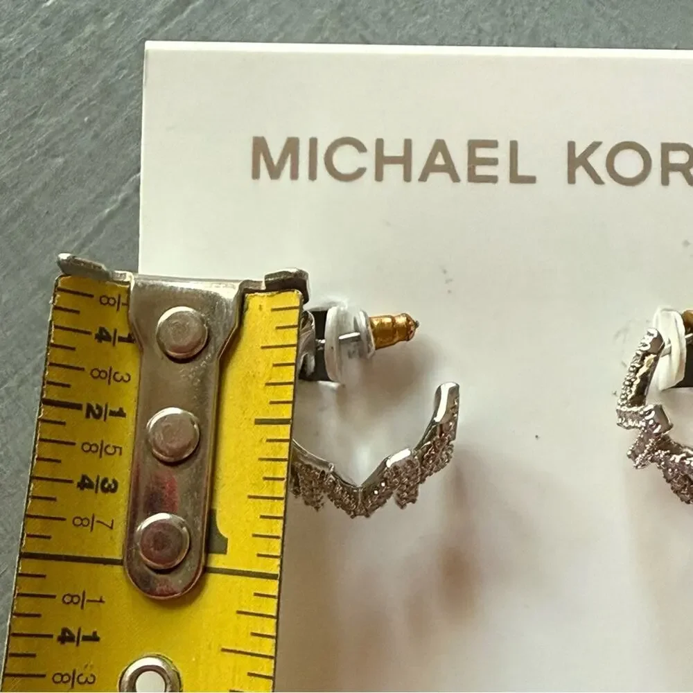 Michael Kors MK Bling Hoop Earrings NEW